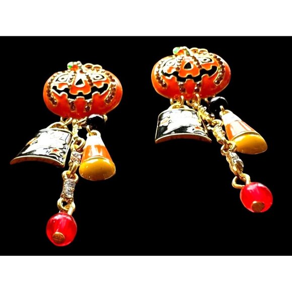 Halloween Earrings New Jack O Lantern Candy Corn Ghost Beads Pumpkin Pie… - Picture 4 of 12